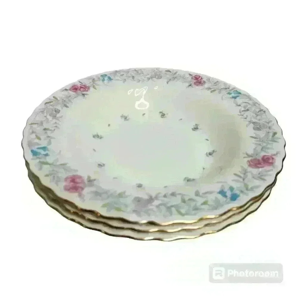 Printemps by Minton Salad plates, set of 3 Mid Century English Bone China